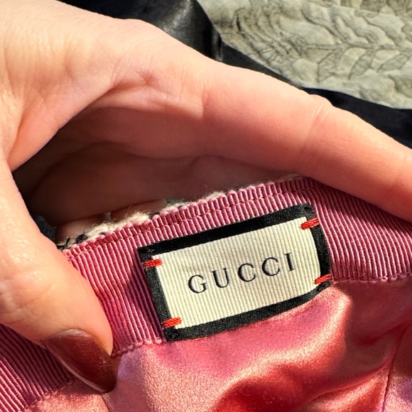 Authentic Gucci Black and Cream Houndstooth Hat main image 8
